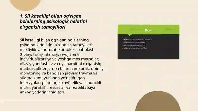 Sil kasalligi bilan og'rigan bolalarga pisixalogik yordam tamoyillari va ularning gaspital pedagogikasi 3