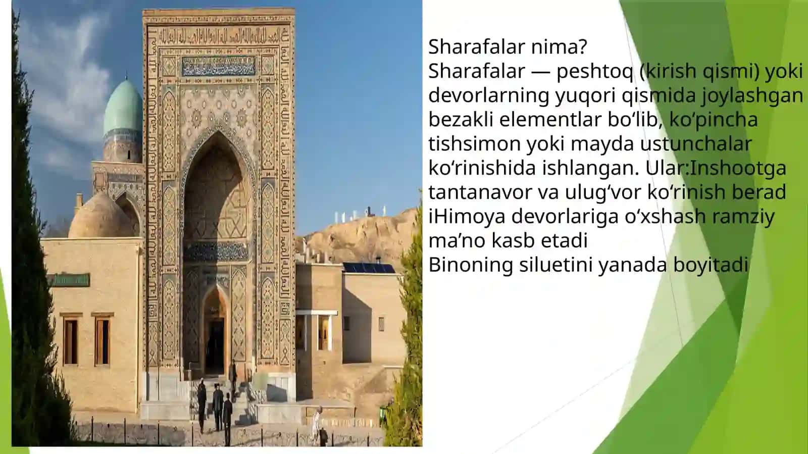 Peshtoqlardagi sharafalar, katibalarning muayyan mazmuni va mohiyati, tarixiy ahamiyati 3