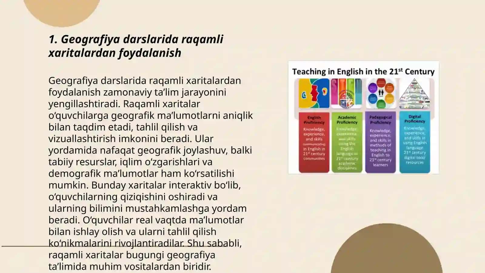 Geografiya darslarida inavatsiyon texnologiyalardan foydalanish yo'llari 3