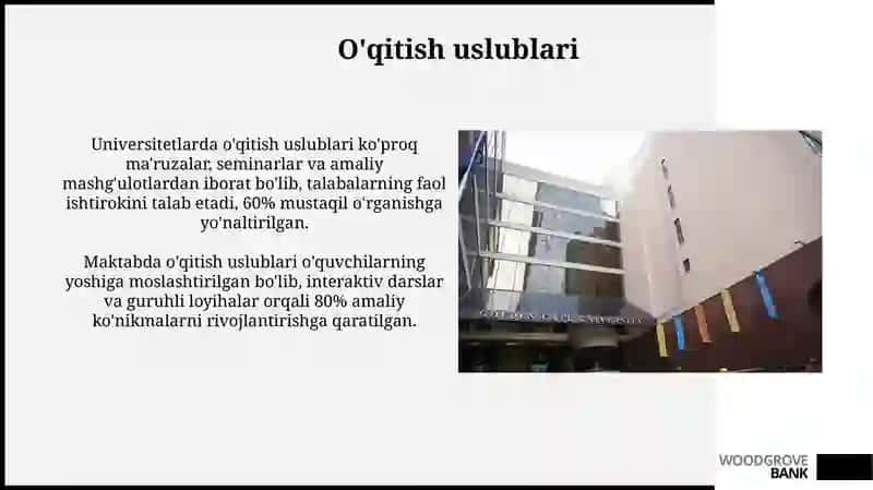 Differences between School and University 3