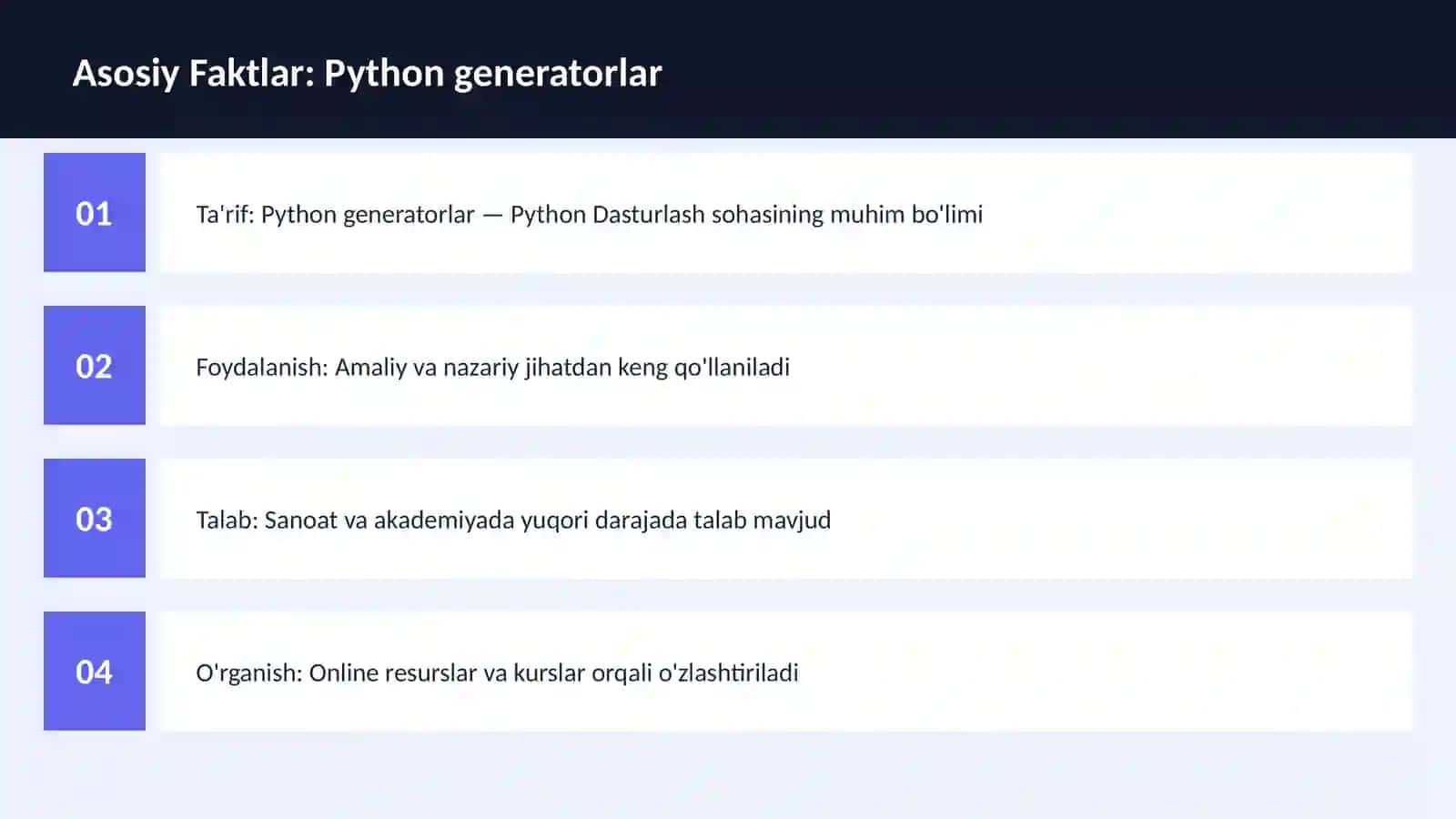 Python generatorlar 3