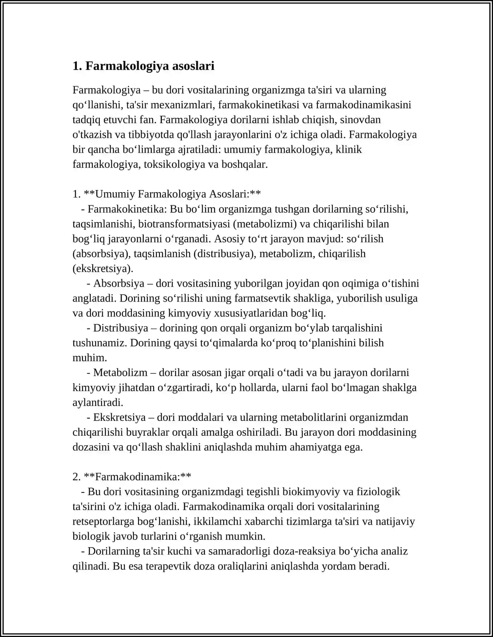SAMARQAND DAVLAT TIBBIYOT UNIVERSITETI FARMATSIYA FAKULTETI FARMOKOLOGIYA KAFDRASI 3