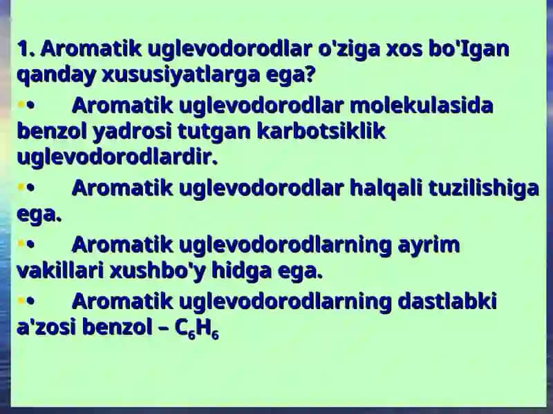Aromatik uglevodorodlar 3