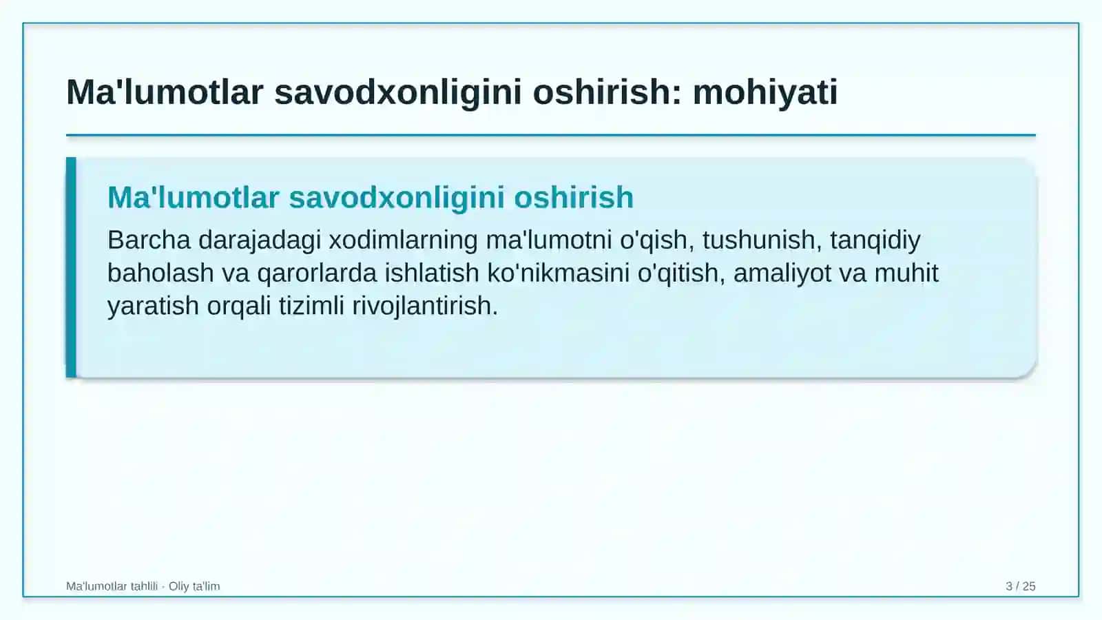 gazeta tahririyatlarida xodimlarning ma'lumotlar bilan ishlash savodxonligini oshirish 5474 3