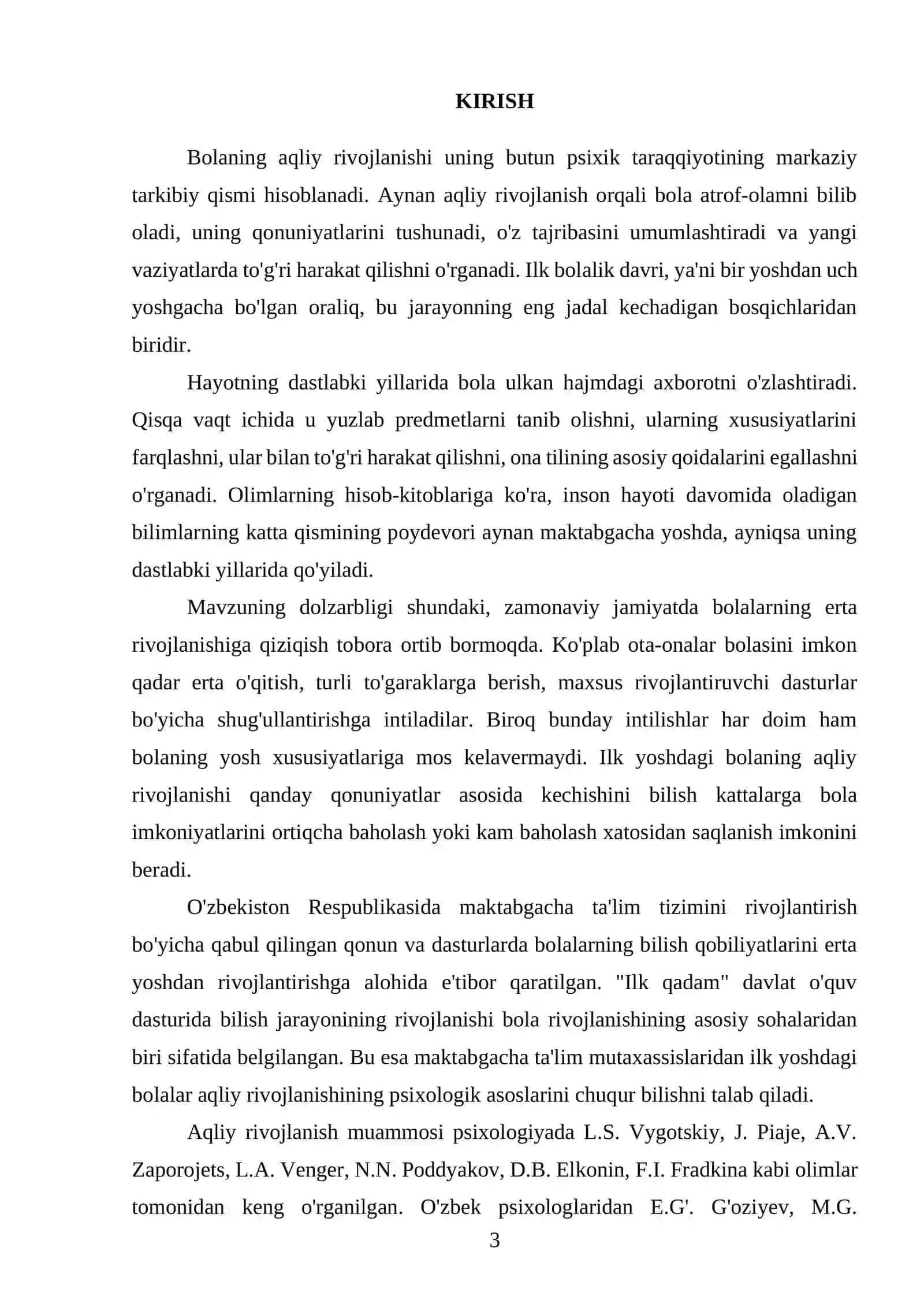 Ilk bolalik davrida aqliy rivojlanish 3
