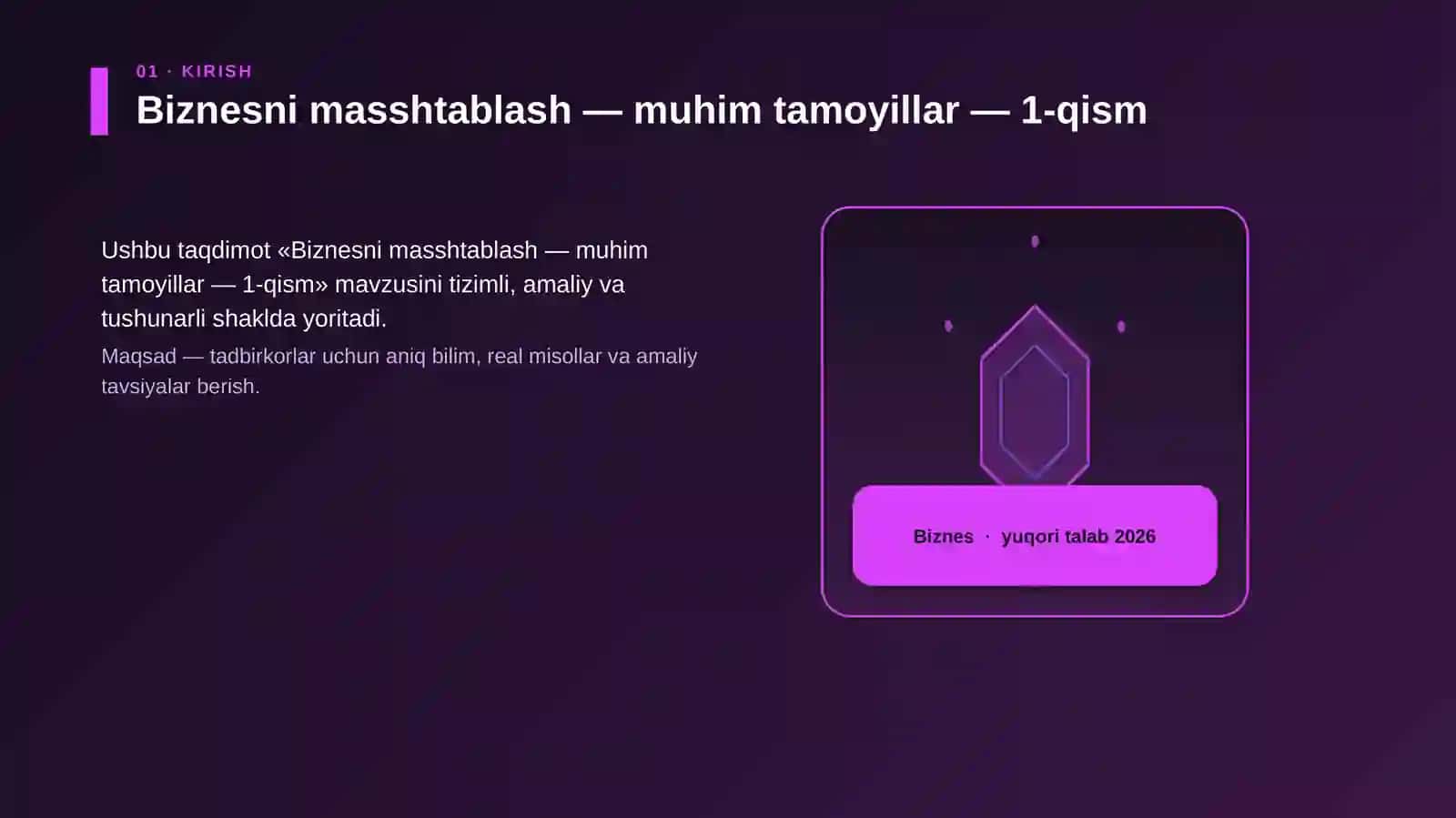 Biznesni masshtablash — muhim tamoyillar — 1-qism 3