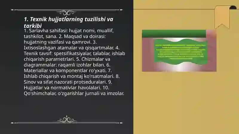 Texnik hujjatlarni yozish. Sohaga oid hujdalar va ularning rasmiylashtirilishi 3