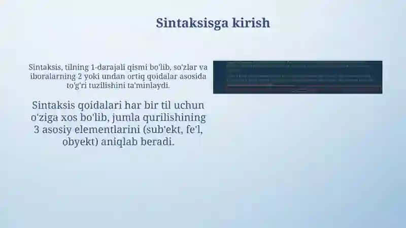 Sintaksis bolimi 3