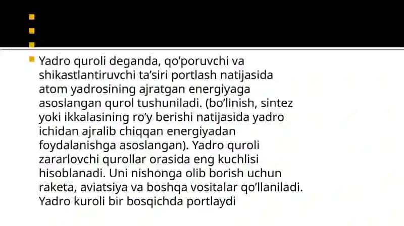 YADRОVIY ZАRАRLАNISH О’CHОG’I 3