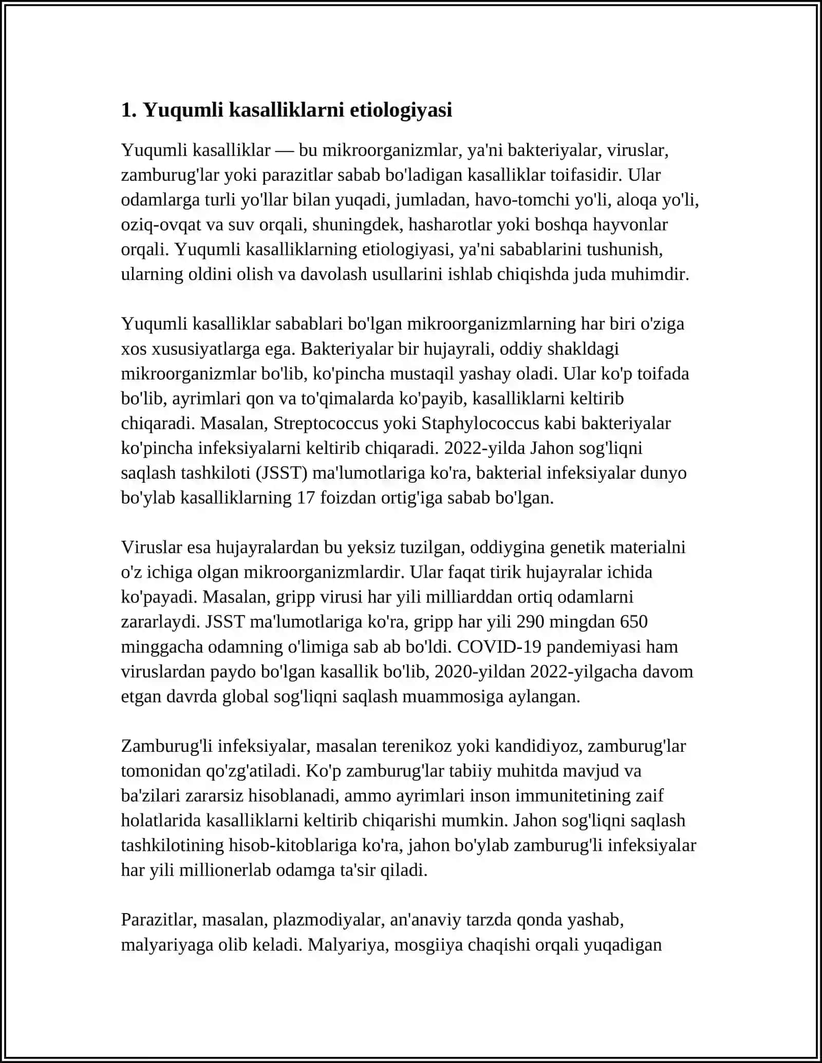 KASALLIKLARNING ETIOLOGIYASI PATALOGIYASI RIVOJLANISHI 3