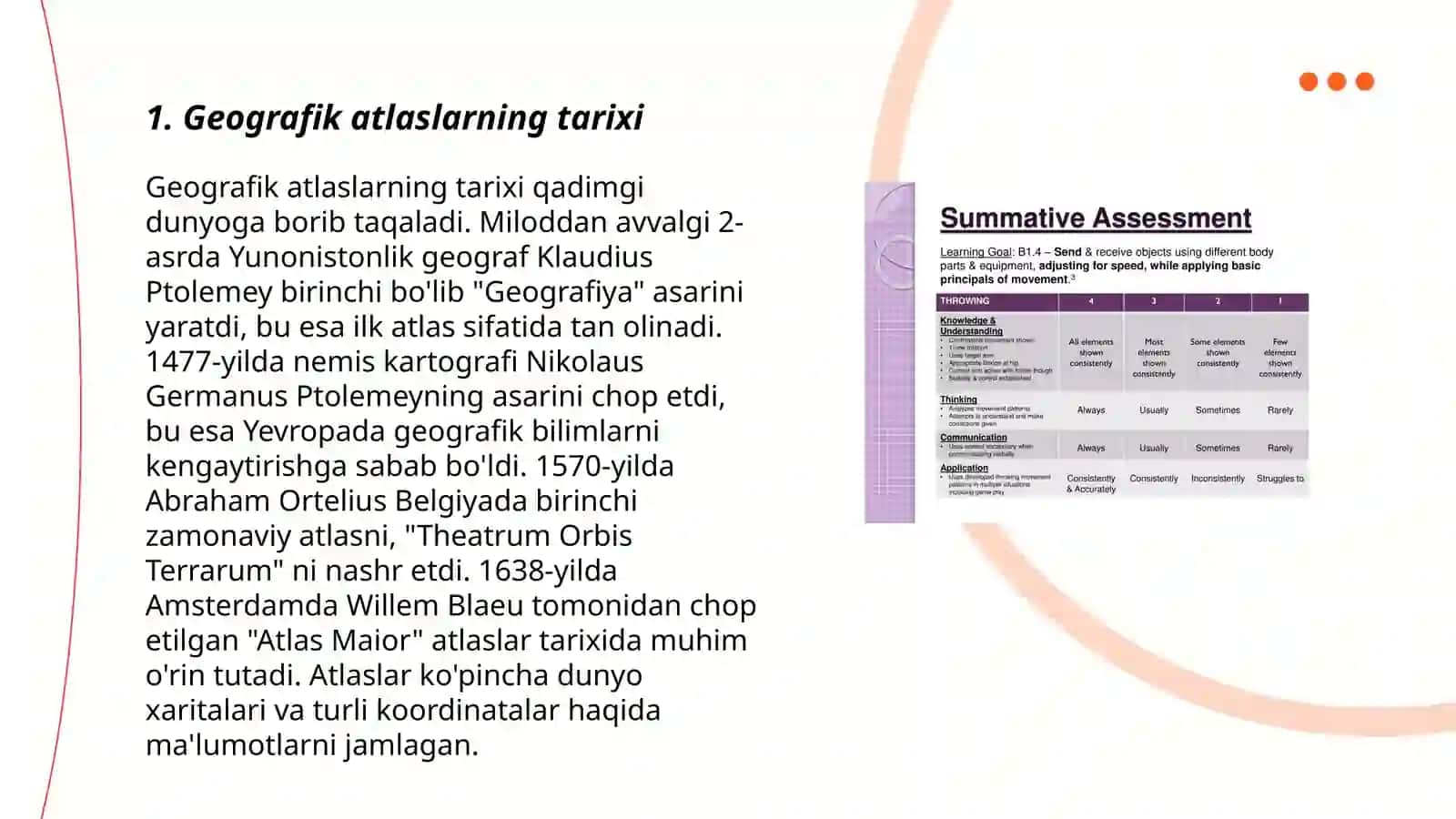 Geografik atlaslarni tahlil qilish va baholash 3