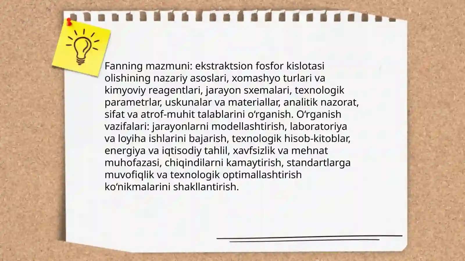 Ekstraktsion fosfor kislatasi olish texnologiyasi fanining mazmuni predmeti va metodi 3