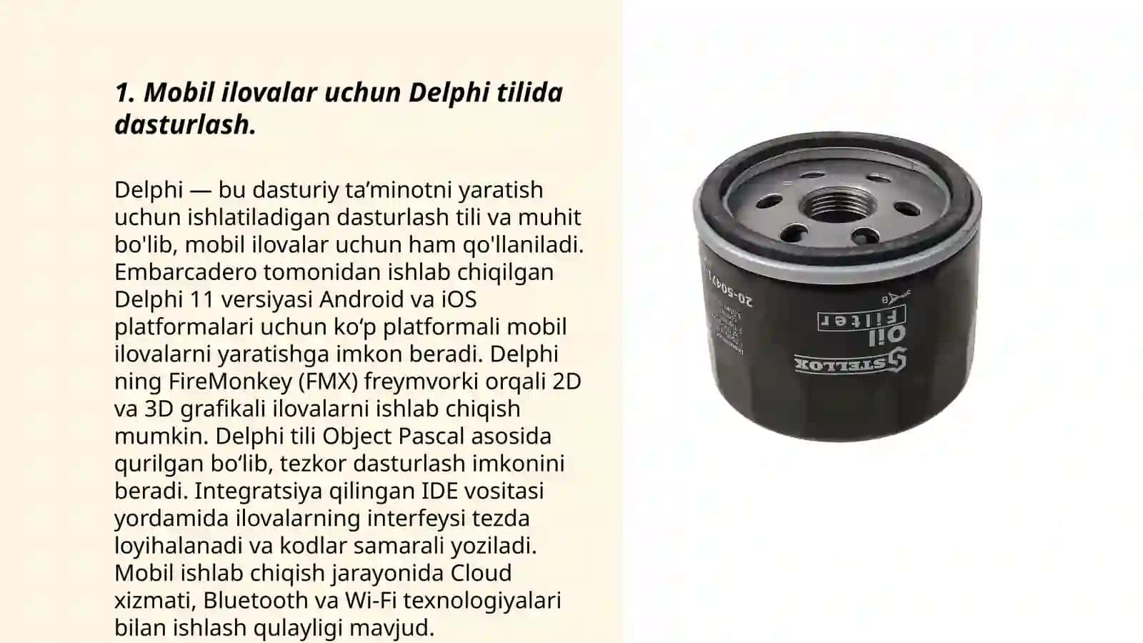 Delphi tilida mobil ilova yaratish 3