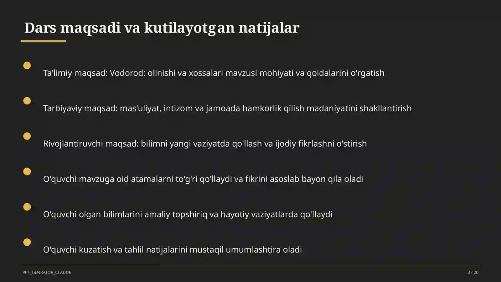 Vodorod: olinishi va xossalari (7-sinf) 3