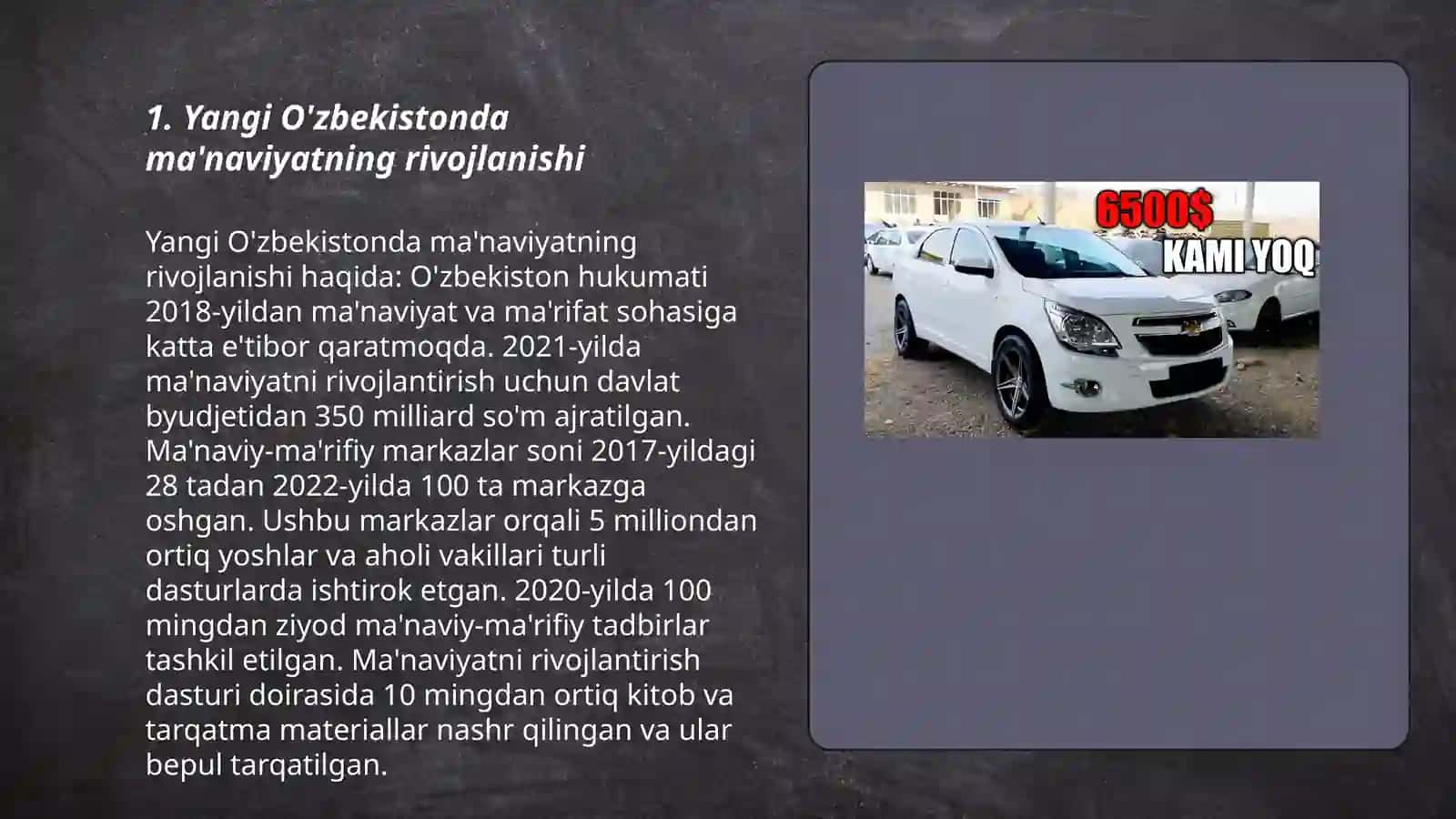 Yangi O'zbekistonda amalga oshirilayotgan ma'naviy o'zgarishlar 3