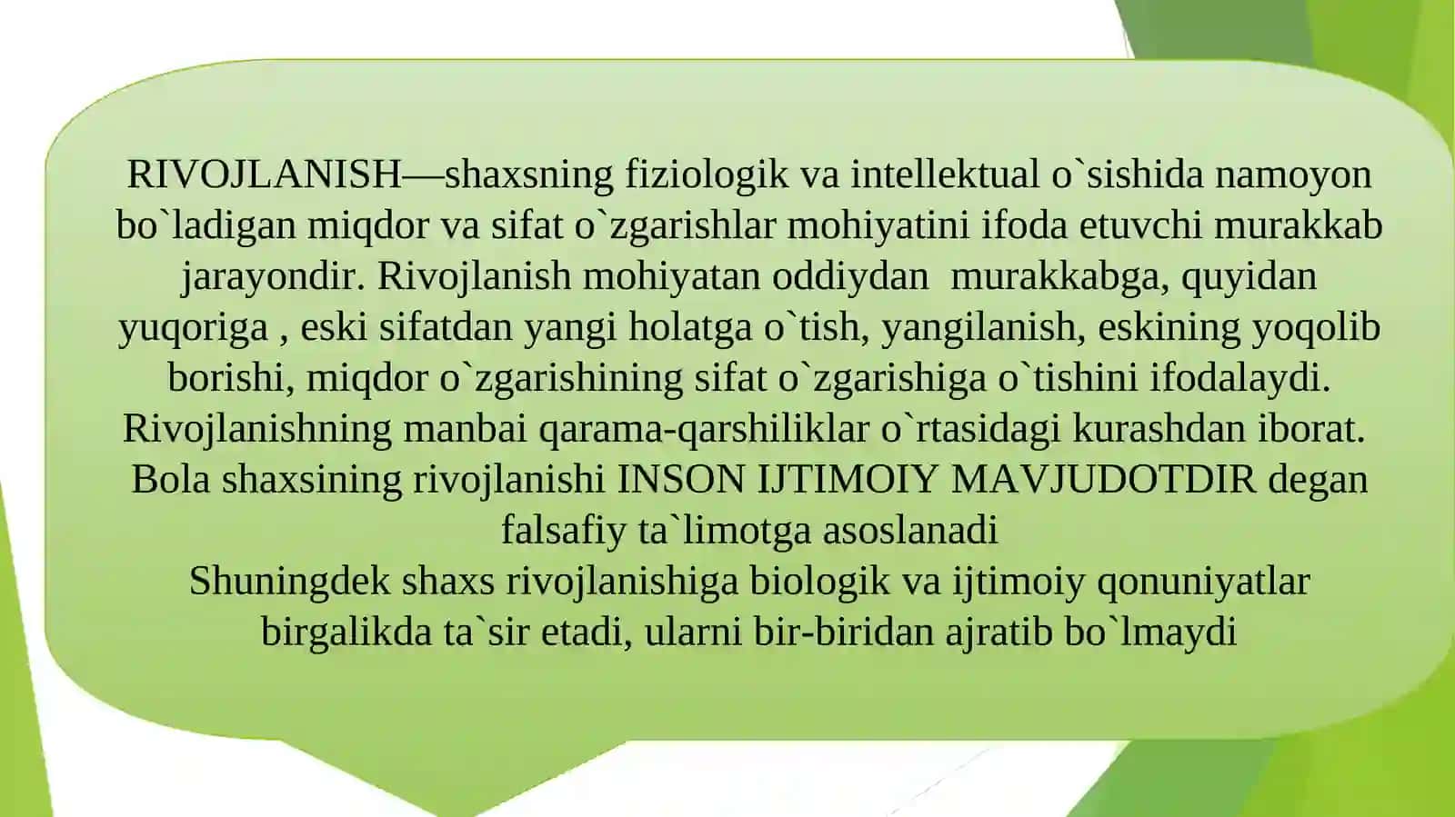 Rivojlanish Psixologiyasining nazariy va amaliy vazifasi 3