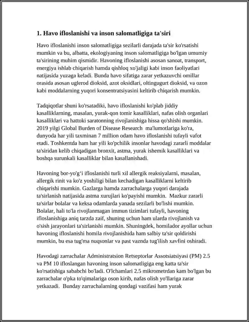 EKOLOGIYANING INSON SALOMATLIGIGA TASIRI 3