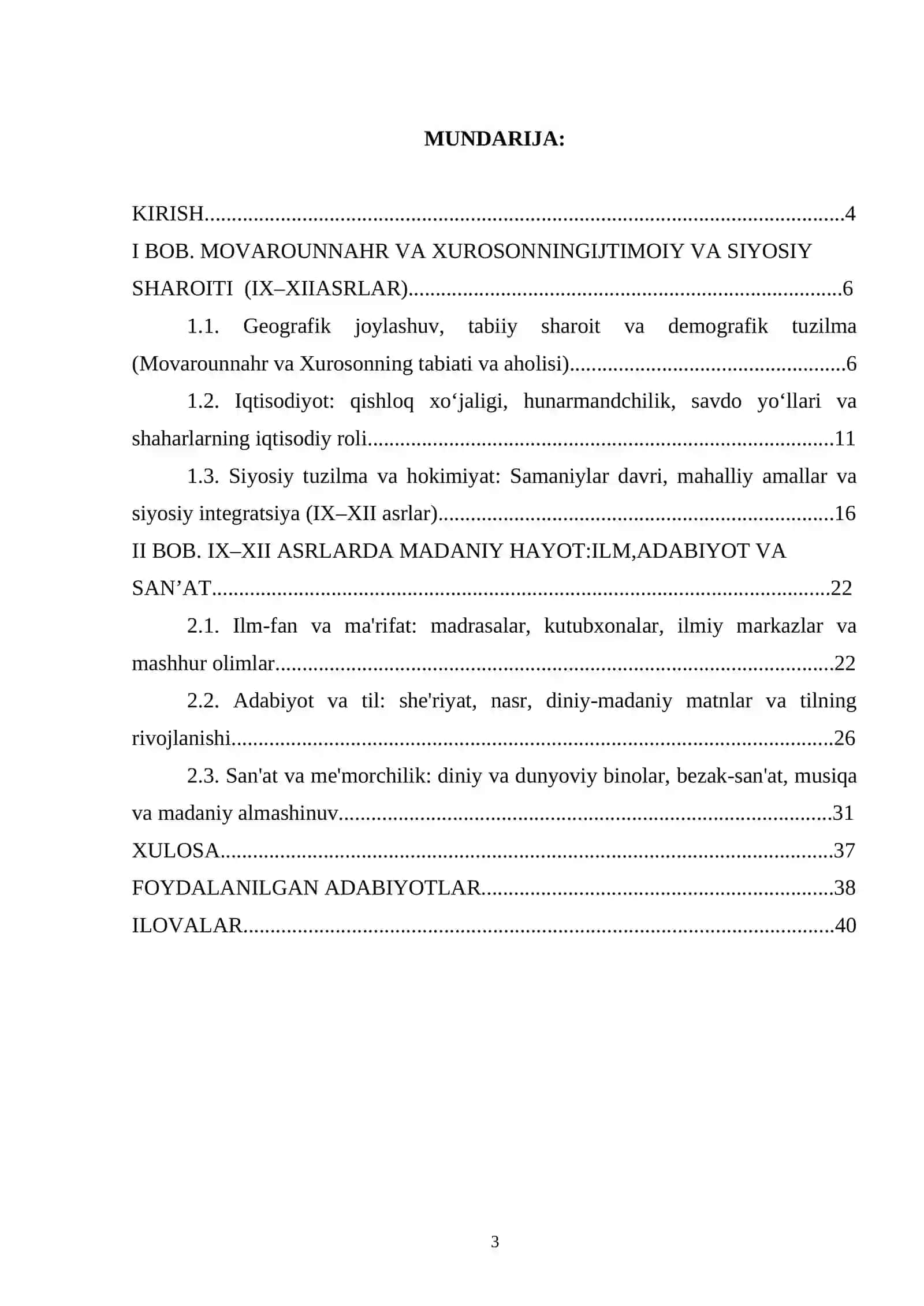 MOVAROUNNAHR VA XUROSONDA MADANIY HAYOT 3