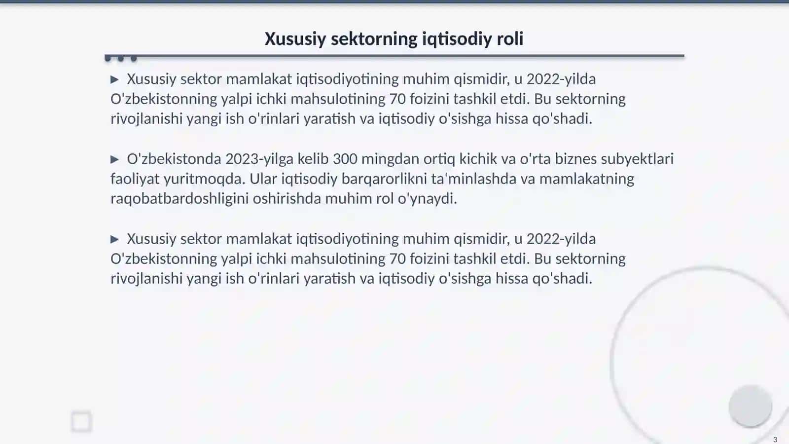 Xususiy Sektorni Quvvatlash 3
