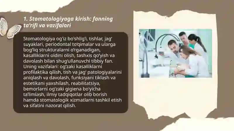 Stomatologiyaga kirsh, Stomatologiya tarixi mavzusi 3