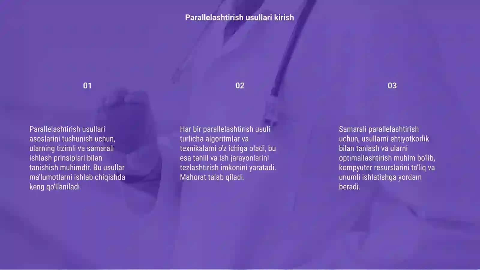 Parallelashtirish usullarini yaratish asoslari 3