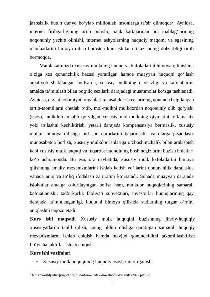 XUSUSIY MULK HUQUQINI BUZISHNING JINOIY-HUQUQIY XUSUSIYATLARI 3
