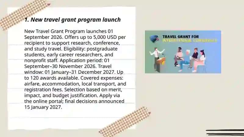New Travel Grant Program 3