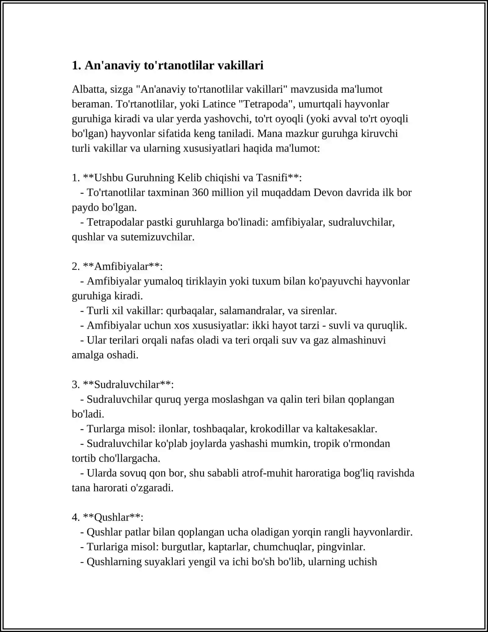 TO'RQANOTLILAR VAKILLARI TURKUMLARI 3