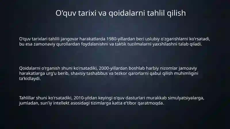 O'quv tarixi va qoidalarni tahlil qilish 3