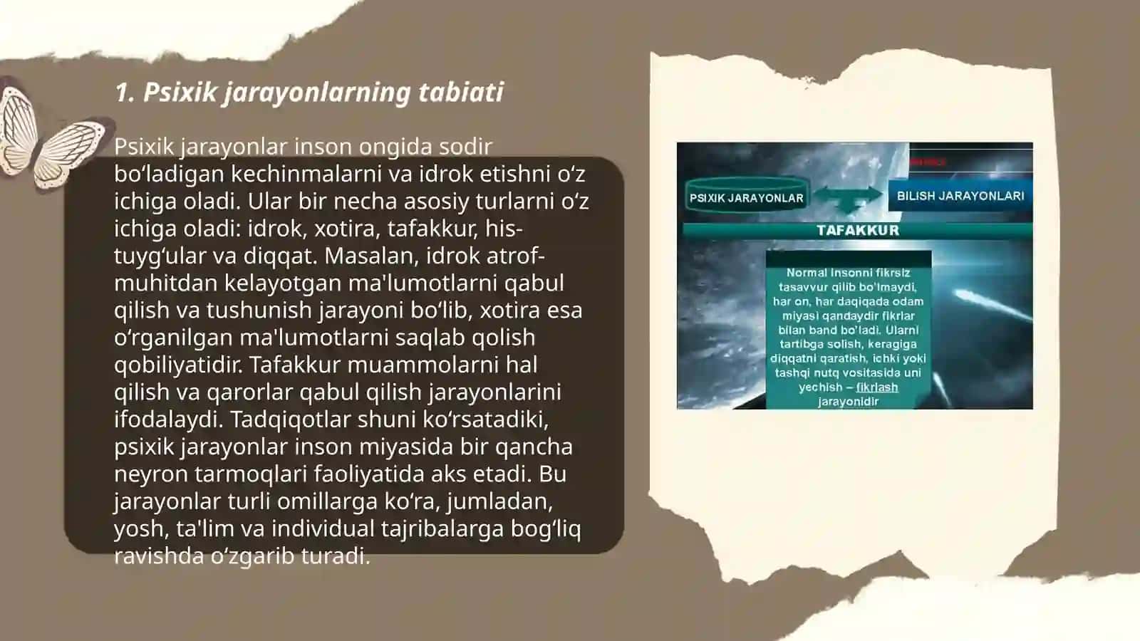 Psixik jarayonlarning vujudga kelishi 3