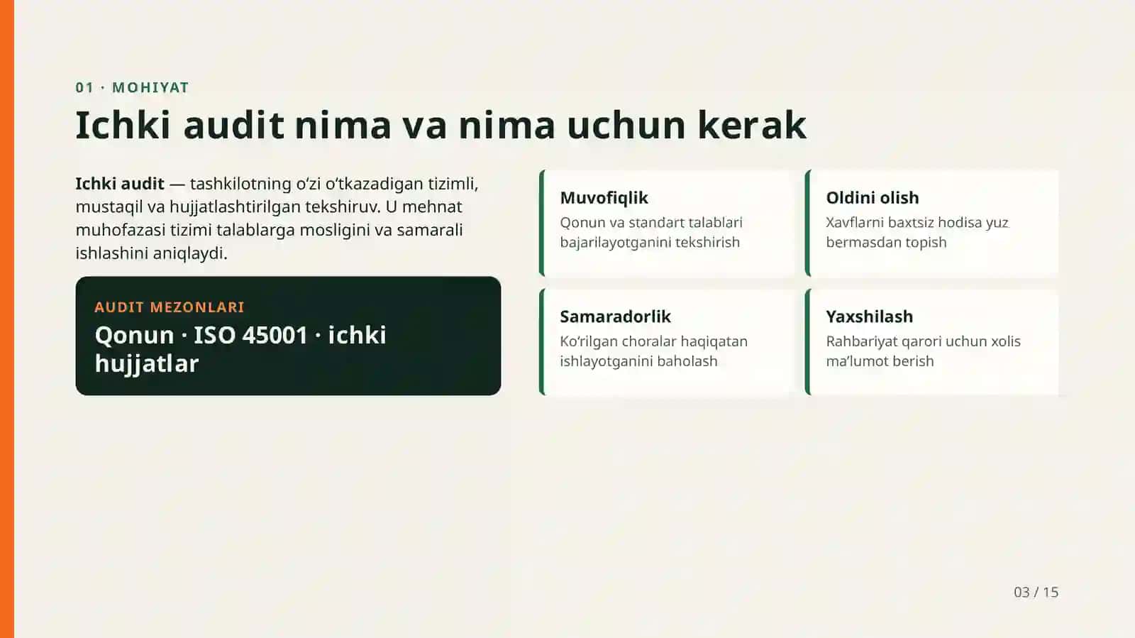 Mehnat muhofazasi bo‘yicha ichki audit tashkil etish 3