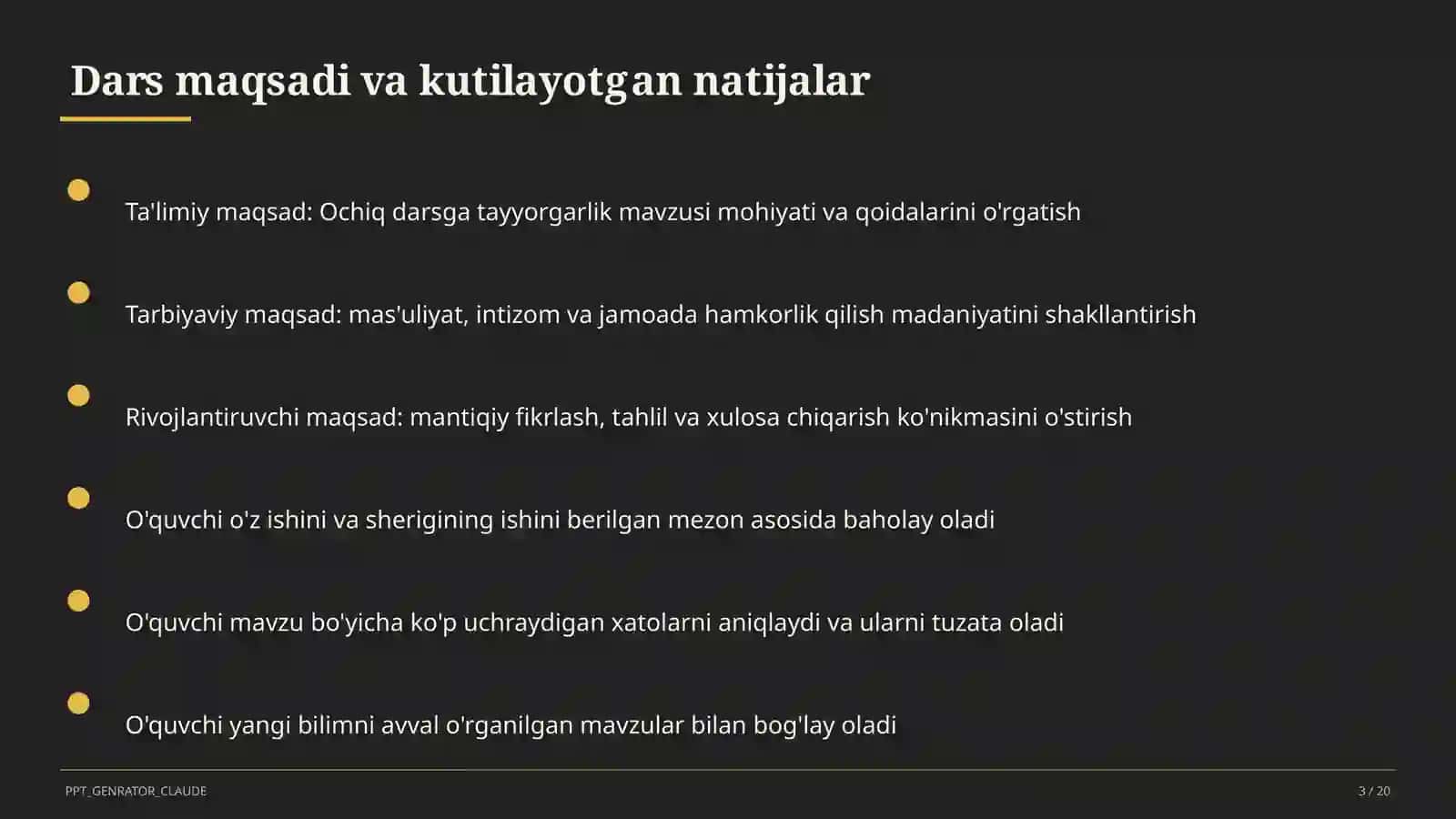 O'qituvchilar uchun: pedagogika va o'qitish metodikasi 3