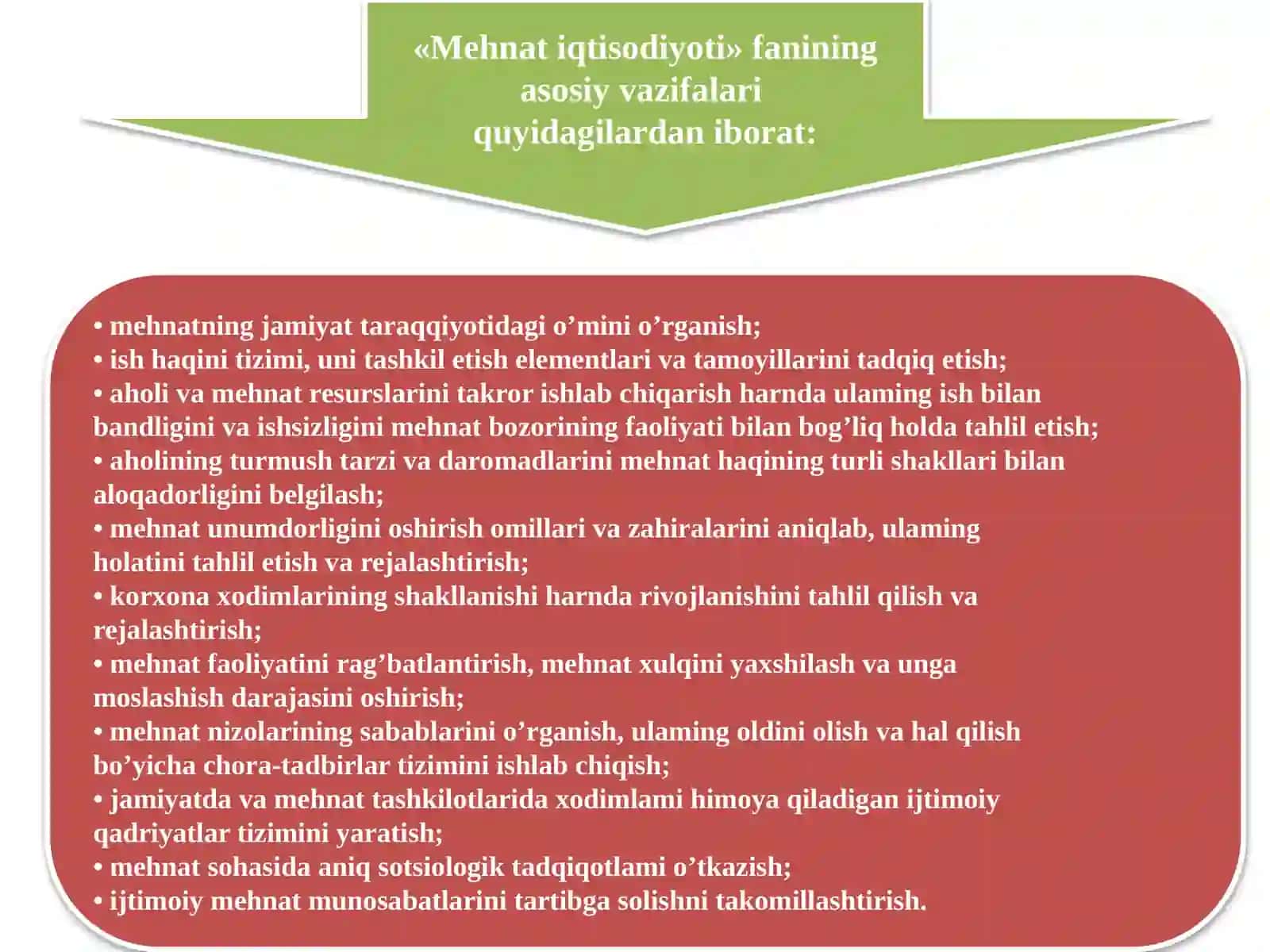 «Mеhnat iqtisodiyoti» fanining prеdmеti  va mazmuni 3
