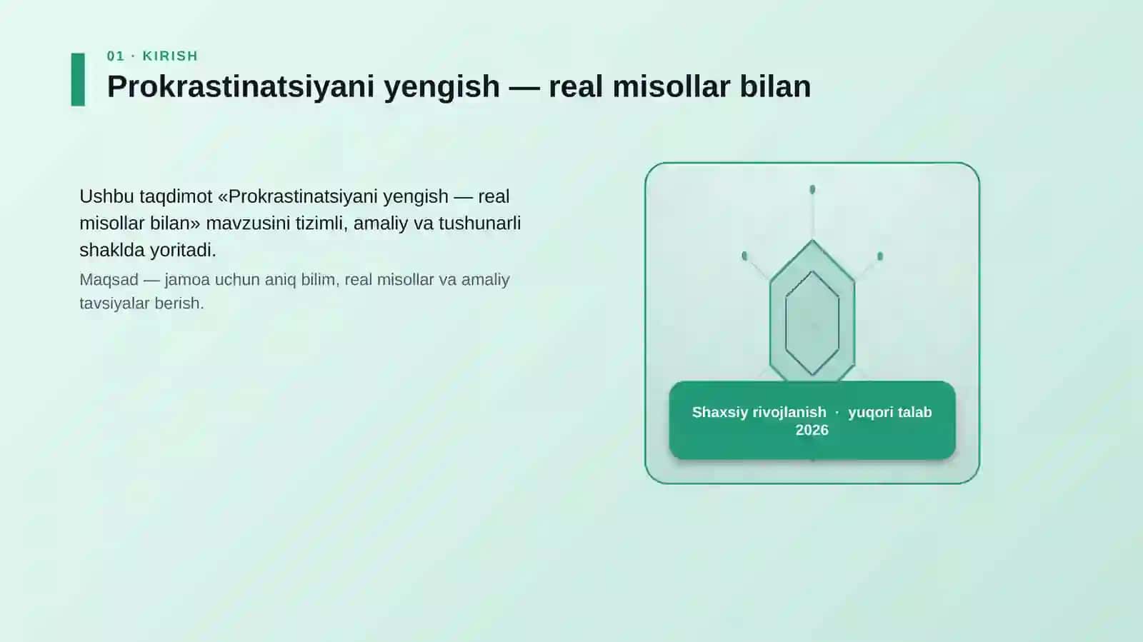Prokrastinatsiyani yengish — real misollar bilan 3
