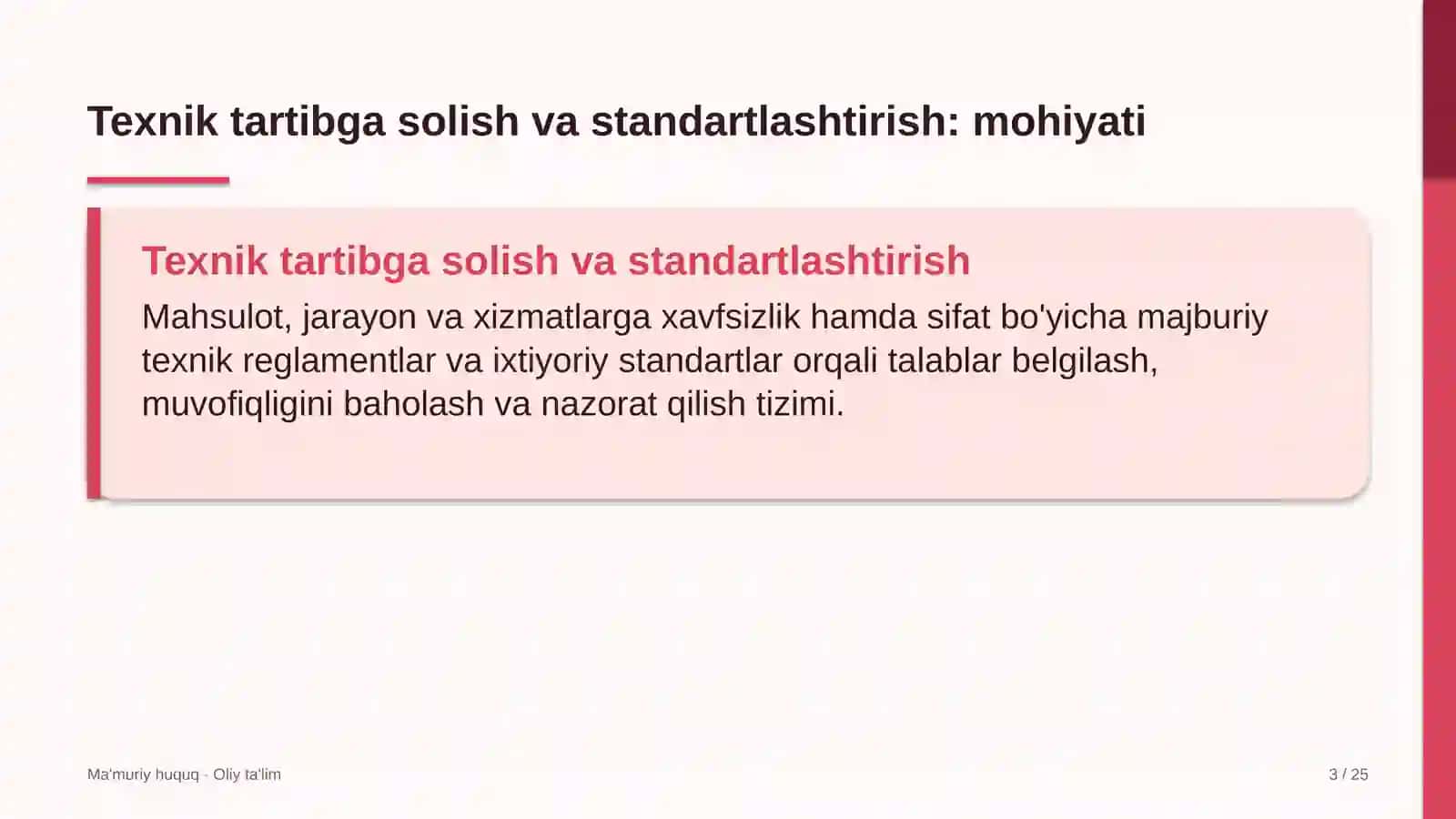 tom yopish ishlarida texnik jihatdan tartibga solish va standartlashtirish 4254 3