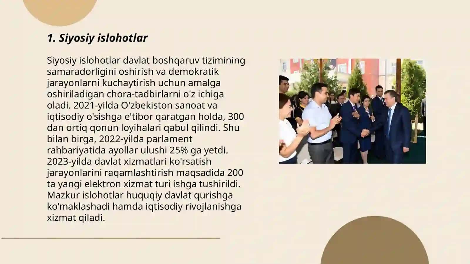 Siyosiy islohotlar 3