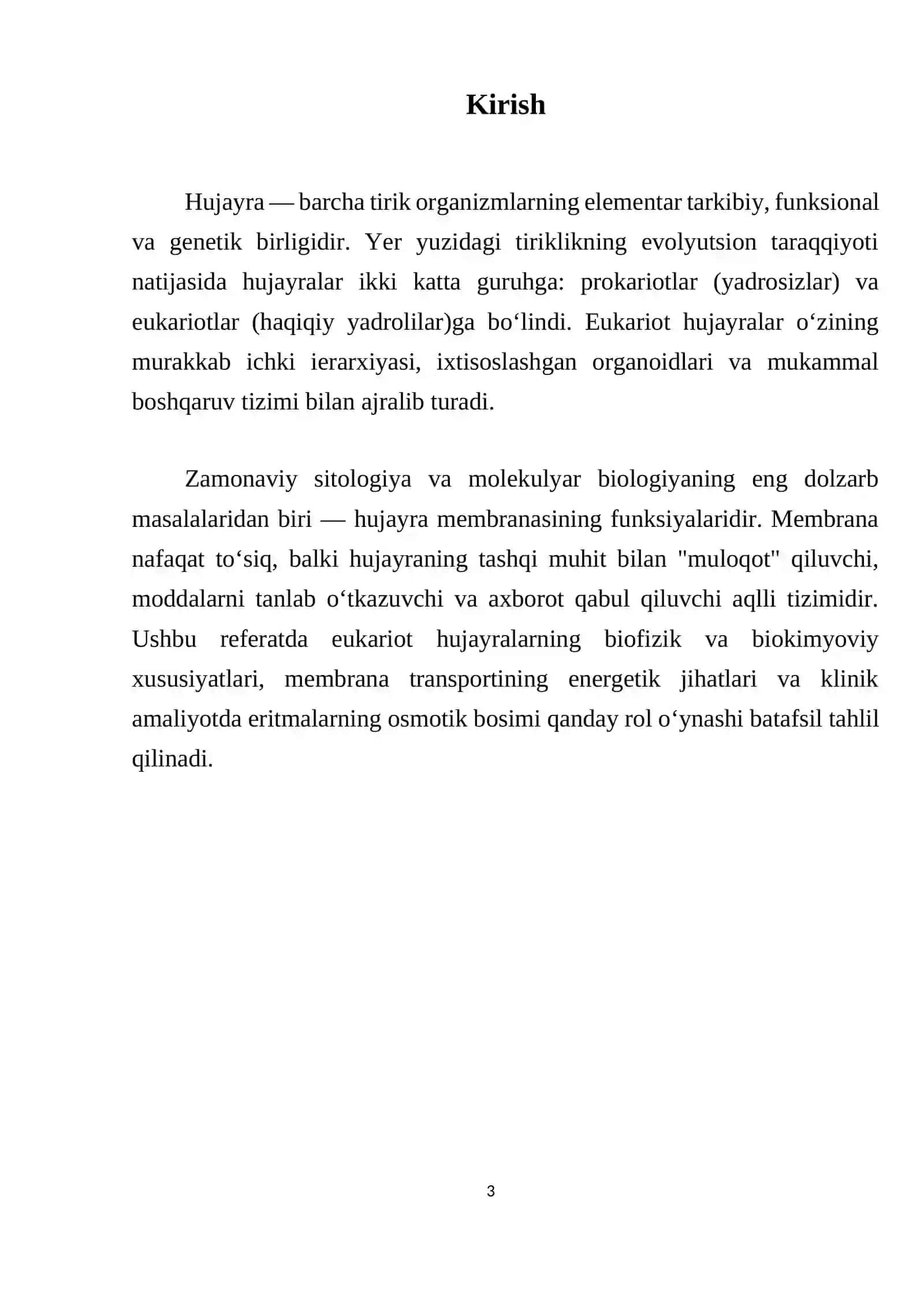 Tibbiy Biologiya va Gistologiya 3