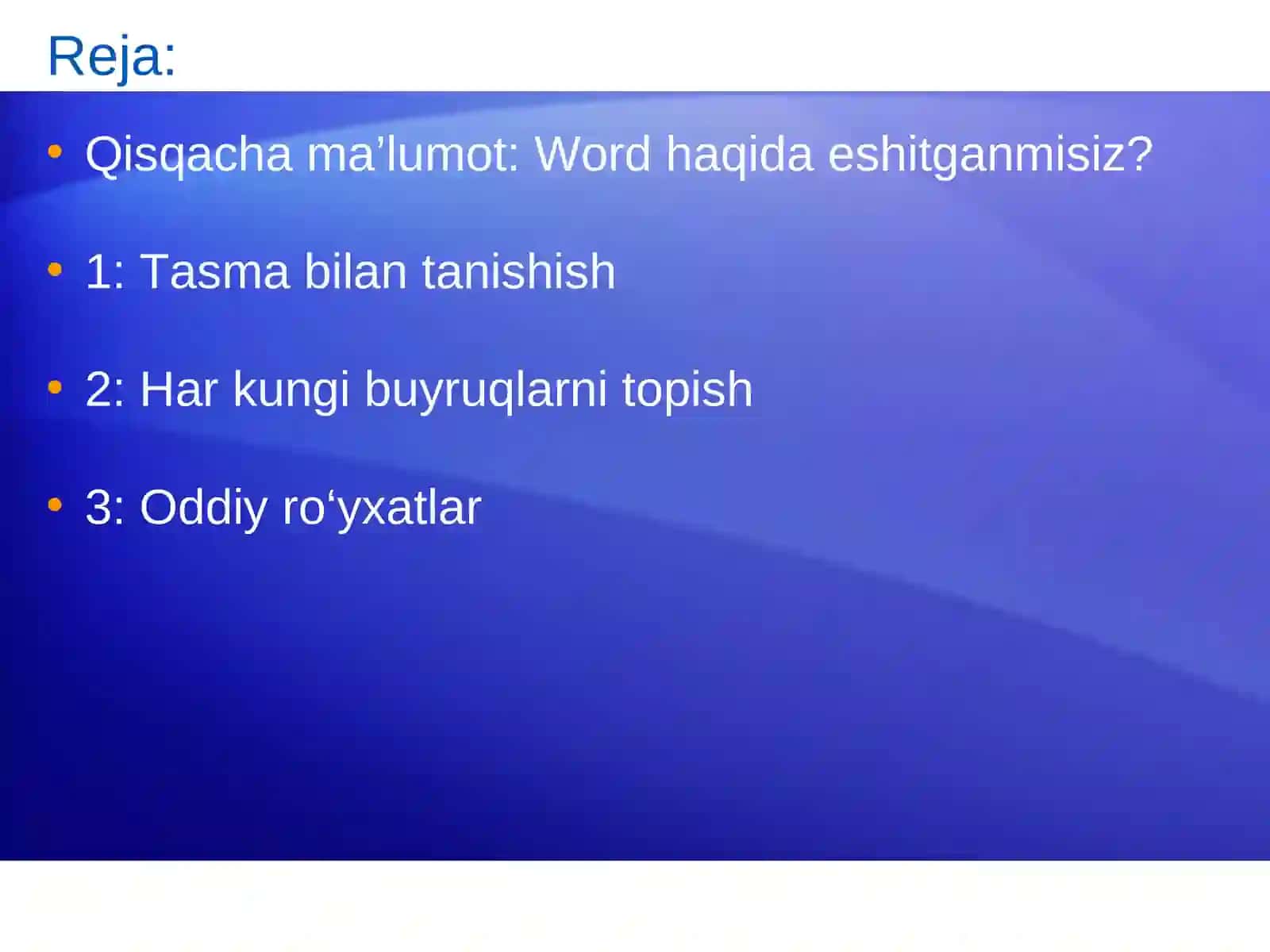 Microsoft®OfficeWord2007ni o‘rganish 3