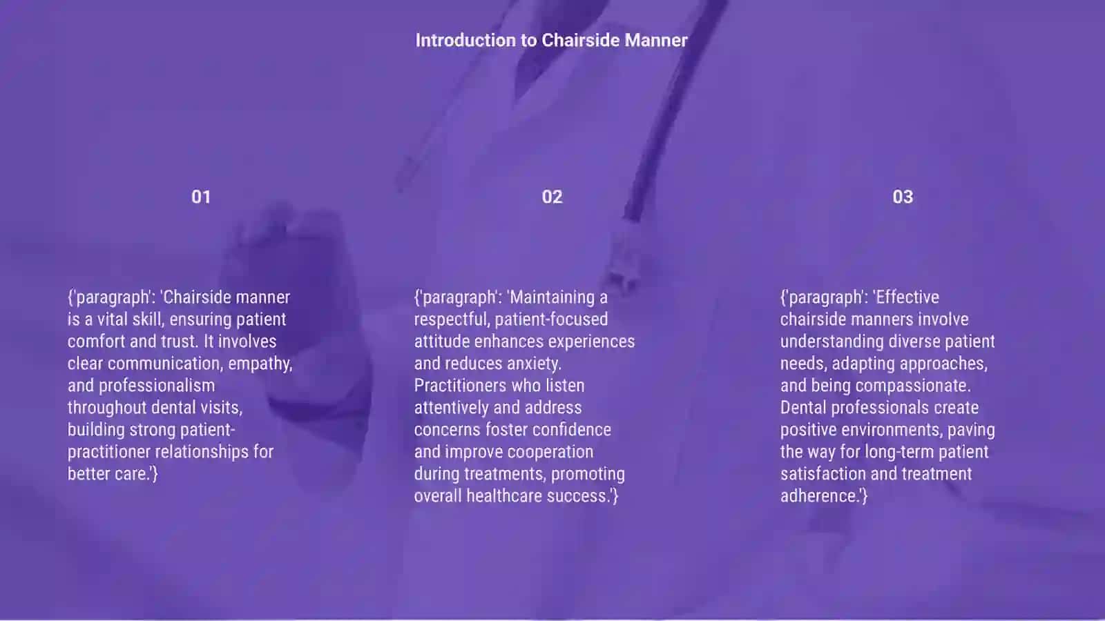 Chairside Manner 3