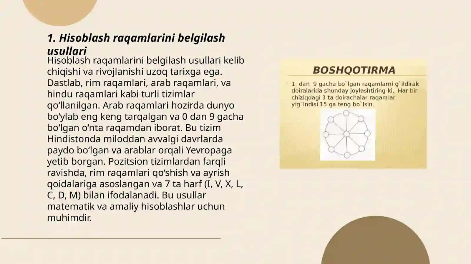 Hisoblash raqamlarni chizish 3