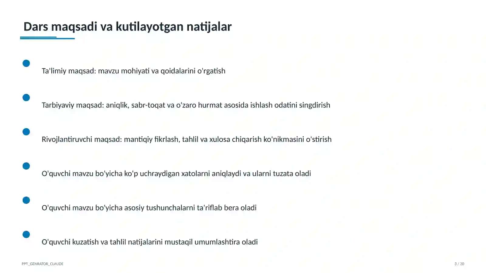 Qurilish chizmalari: bino plani (9-sinf) 3