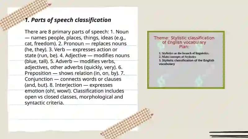 The classification of english vocabulary 3