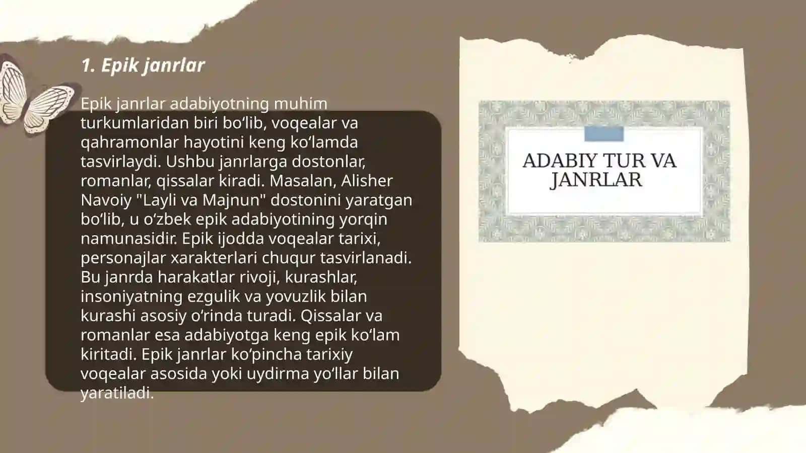 Adabiy turlar va janrlar 3