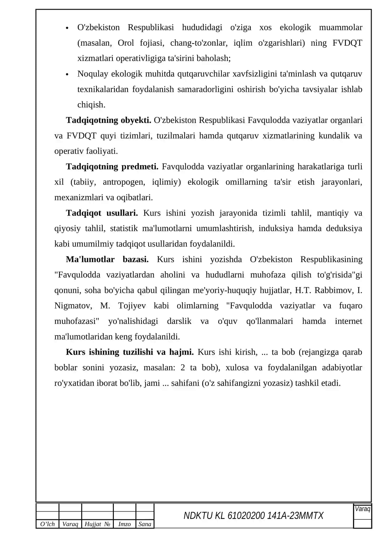 Favqulodda vaziyatlar organlari faoliyatiga ekologik omillar taʼsiri 3