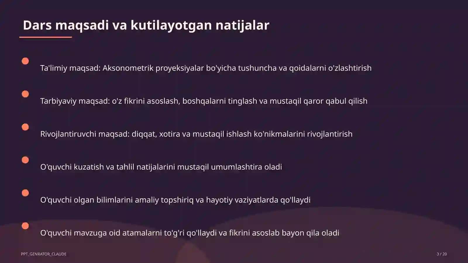 Aksonometrik proyeksiyalar (8-sinf) 3