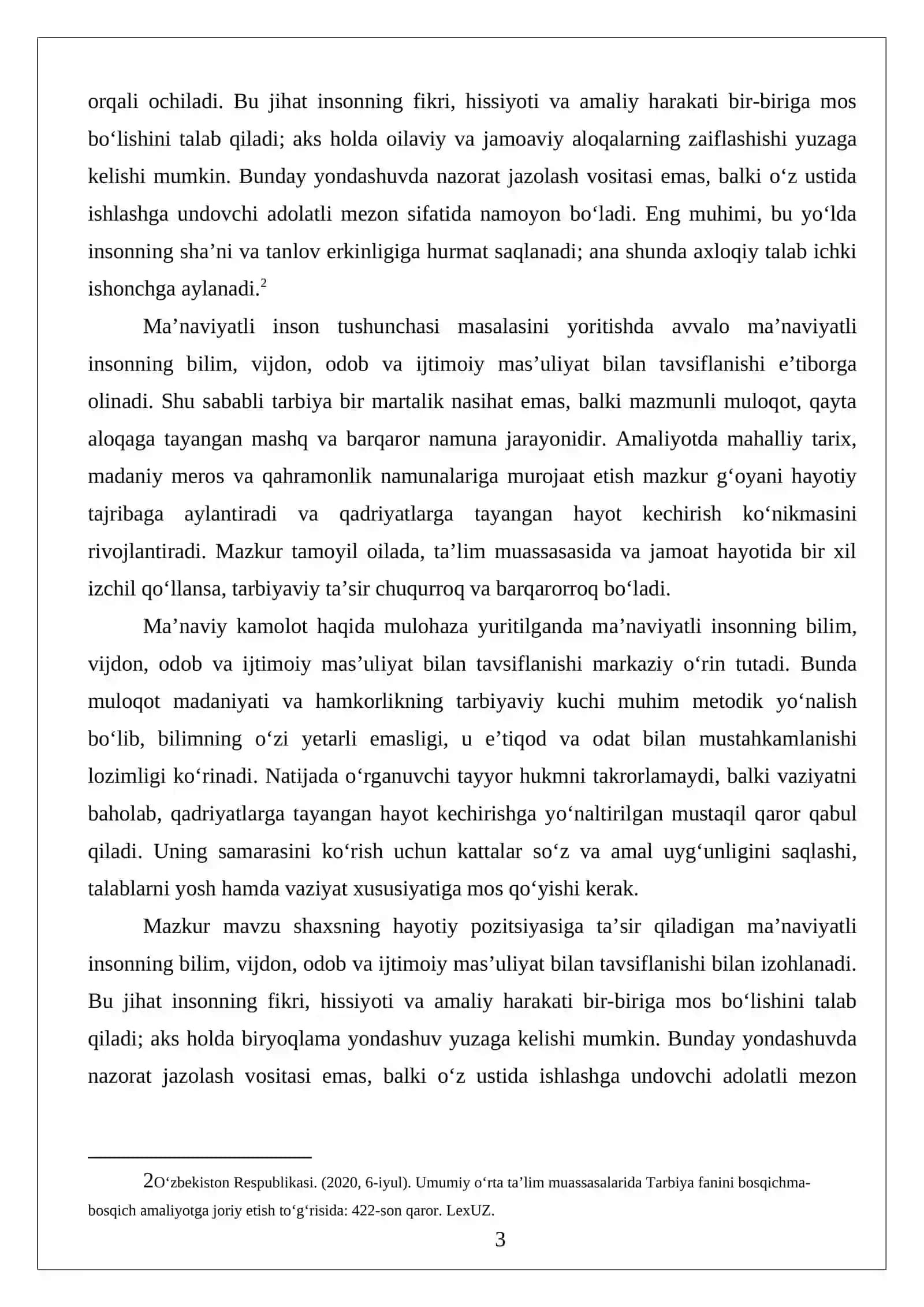 Ma’naviyatli inson tushunchasi 3