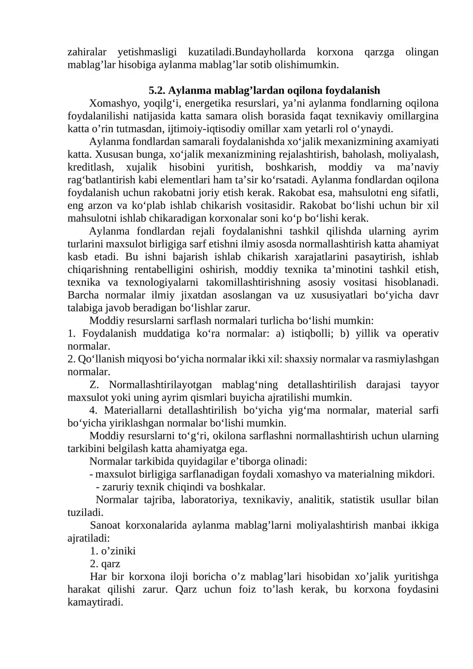 Aylanma Fondlar va Mablag'lar 3