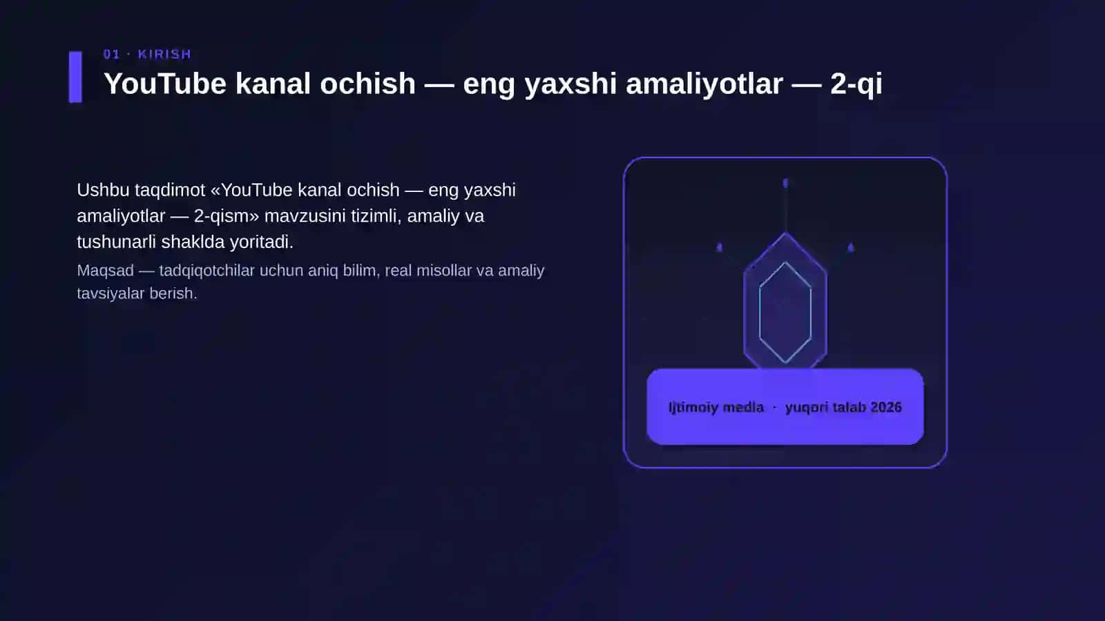 YouTube kanal ochish — eng yaxshi amaliyotlar — 2-qism 3
