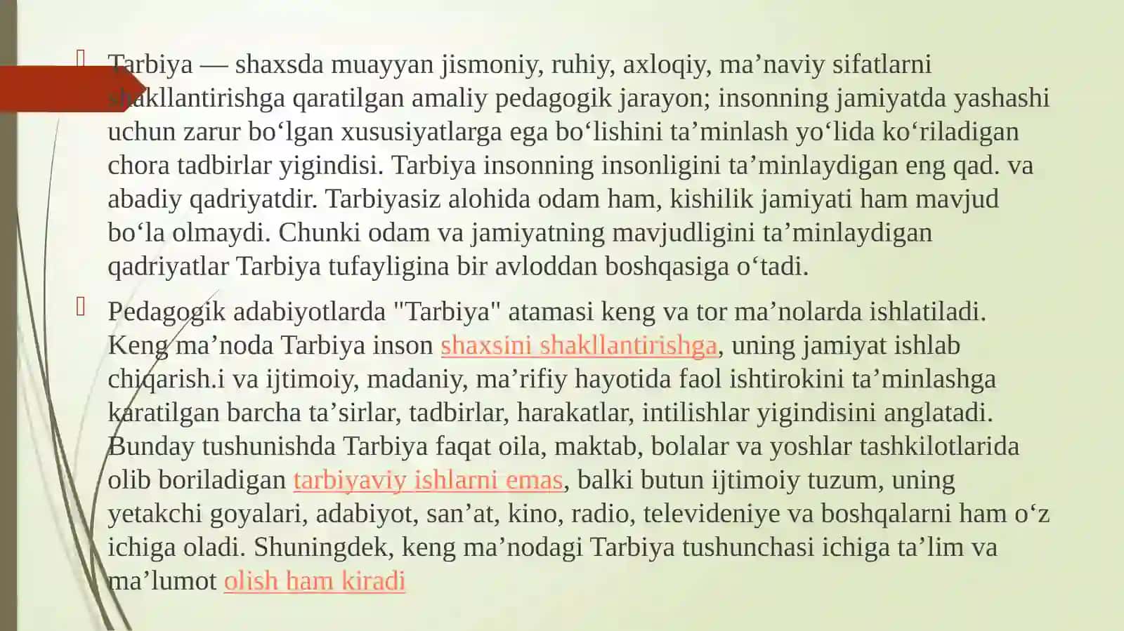 Tarbiyai jtimoiy-tarixiy zarurat sifatida. Uzluksiz maʼnaviy tarbiya Konsepsiyasi 3