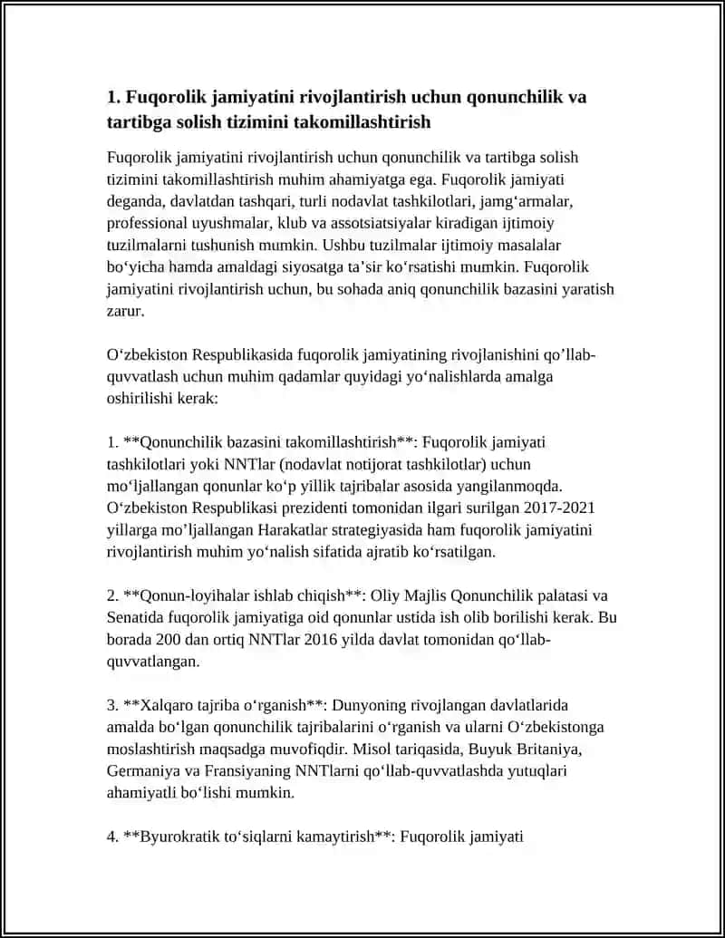 FUQOROLIK JAMIYATINI YANADA JIVOJLANTIRISH BO'YICHA RIVOJLANTIRISH STRATEGIYASI 3